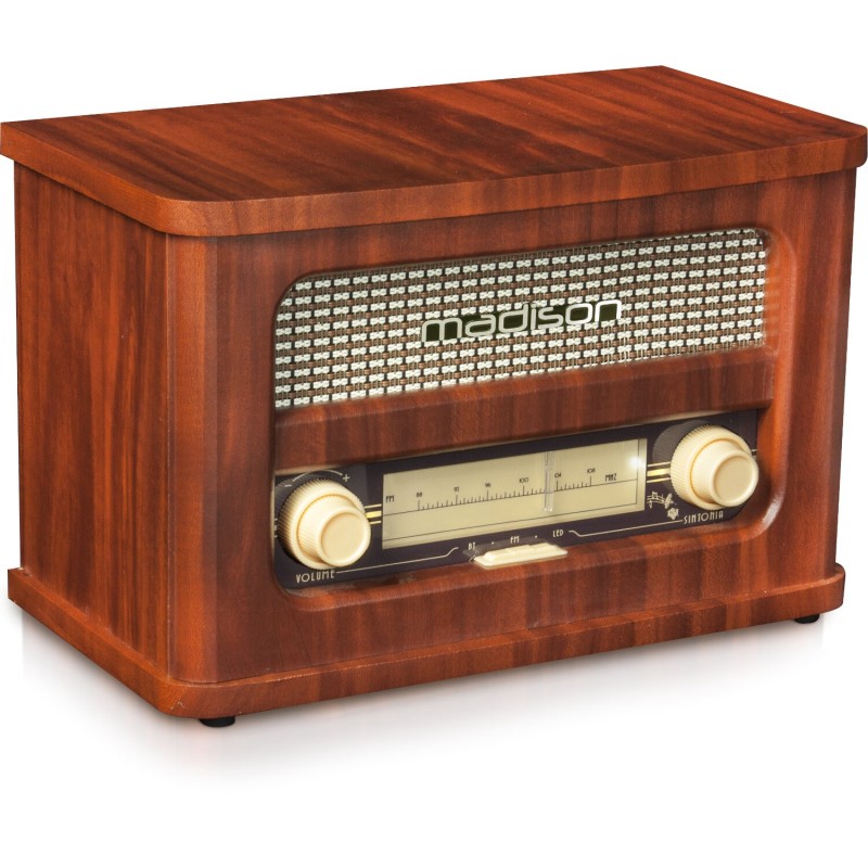 RADIO FM RETRÒ CON BLUETOOTH E BATTERIA