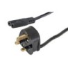 CAVO DI ALIMENTAZIONE IEC-UK 2 PIN 1,80 M 3 A NERO -UK