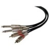 CAVO MUSICALE 2RCA PLUG/2JACK 6.35 MONO 1.50m