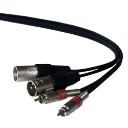 CAVO MUSICALE 2RCA PLUG/2XLR PLUG 3m