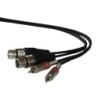 CAVO MUSICALE 2RCA PLUG/2XLR FEMMINA 3m