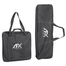 AFX - TOTEM IN ACCIAIO REGOLABILE IN ALTEZZA 1M - 1,75M CON LYCRA, BORSE (COPPIA)