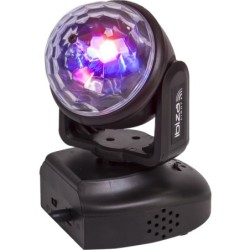 6x3W RGB LED ASTRO PAN TESTA MOBILE AUTO, SUONO, TELECOMANDO