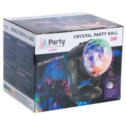 PARTY - MINI SFERA DI CRISTALLO RGB EFFETTO LUCE