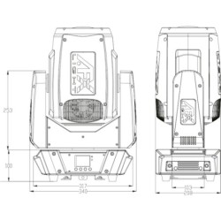 AFX - TESTA MOBILE BEAM 200W LED CON ARTNET E FLIGHTCASE INCLUSI