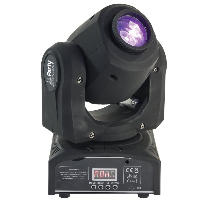 PARTY- TESTA MOBILE SPOT 10W - RUOTA 7GOBO/7COLOR + DMX