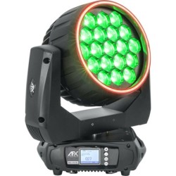 AFX - FANALE A TESTA MOBILE WASH CON ANELLO LED 19X40W RGB