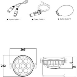 PAR 7X10 LED RGBW CON EFFETTO STRIP LED