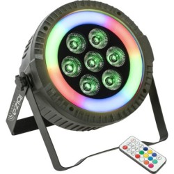 THIN PAR LED 7x10w RGBW + LED RING 48 LED SMD RGB