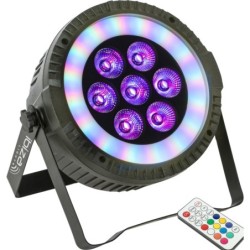 THIN PAR LED 7x10w RGBW + LED RING 48 LED SMD RGB