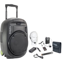 SISTEMA PA PORTATILE DA 12''/2 MICROFONO VHF/USB-MP3/VOX, BLUETOOTH