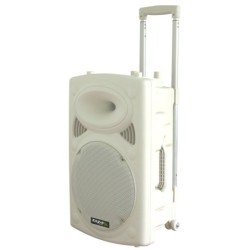 SISTEMA PA PORTATILE DA 15 '' CON 2 MICROFONI UHF / USB-SD BLUETOOTH / CONTROLLO VOX PORT15UHF-WH