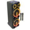 2x10 "+ 2x3" 1000W MEGA HIGHPOWER BOX CON 2 MICROFONI UHF / RC / TWS / BT / USB / microSD / LED