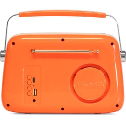 RADIO PORTATILE STILE VINTAGE CON BLUETOOTH & FM 30W MADISON ARANCIONE RICARICABILE