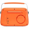 RADIO PORTATILE STILE VINTAGE CON BLUETOOTH & FM 30W MADISON ARANCIONE RICARICABILE