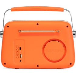 RADIO PORTATILE STILE VINTAGE CON BLUETOOTH & FM 30W MADISON ARANCIONE OPACO RICARICABILE