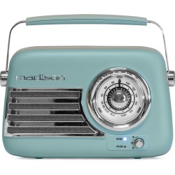 RADIO PORTATILE STILE VINTAGE CON BLUETOOTH & FM 30W MADISON CARTA DA ZUCCHERO OPACO RICARICABILE