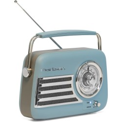 RADIO PORTATILE STILE VINTAGE CON BLUETOOTH & FM 30W MADISON CARTA DA ZUCCHERO OPACO RICARICABILE