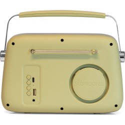 RADIO PORTATILE STILE VINTAGE CON BLUETOOTH & FM 30W MADISON VERDE OLIVA OPACO RICARICABILE