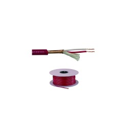 CAVO MICROFONICO METRO BILANCIATO ROSSO 2 x 0,24 mm ø 6mm DIAM. 6 CASSE MICROFONI