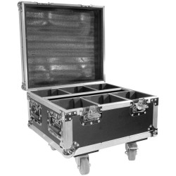 KIT DI 6 PZ PAR A BATTERIA 4X15W RGBW CON WI DMX INCLUSO FLIGHT CASE CON STAZIONE DI RICARICA