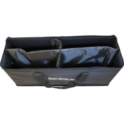 BORSONE SOFT CASE 67x22x35 CON DIVISORI IMPERMEABILE PVC 600D NERO ZIP APERTURA