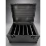 FLIGHT CASE PER N.6 PANNELLI STROBO LED TIPO DMX RGB  768 x 0.5W SMD 5050 + 96 LED BIANCHI. PROFESSIONALE NERO CON RUOTE