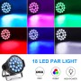FARO PAR LED IN ALLUMINIO PRESSOFUSO 18X8W 4IN1 RGBW DIMMER STROBO DMX 4 8 CH