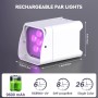 PAR A BATTERIA CON DMX LED 6IN1 6x18W RGBWA-UV SCOCCA BIANCA WIRELESS + APP