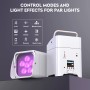 PAR A BATTERIA CON DMX LED 6IN1 6x18W RGBWA-UV SCOCCA BIANCA WIRELESS + APP
