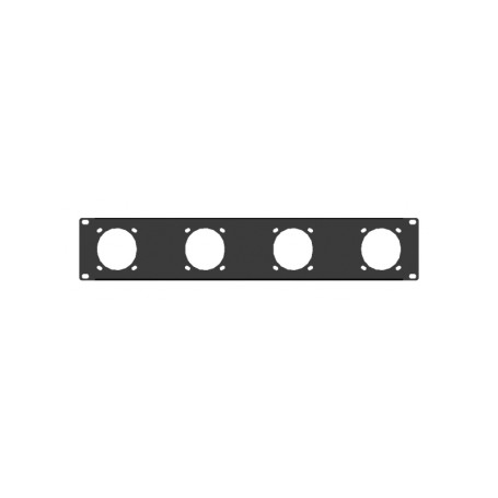 Pannello rack 19" 2 unità per 4 prese/spine PCE 70x70 mm 16/32A da pannello