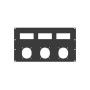 Pannello Rack 19" 6U per 3 Prese 380V 32A Gewiss o Scame e Moduli DIN
