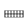 Pannello rack 19" 4 unità preforato per 12 prese 220V 16A Gewiss flangia normale o Scame