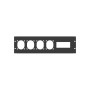 Pannello rack 19" 3 unità preforato per 4 prese 220V 16A Gewiss flangia normale + 6 moduli din